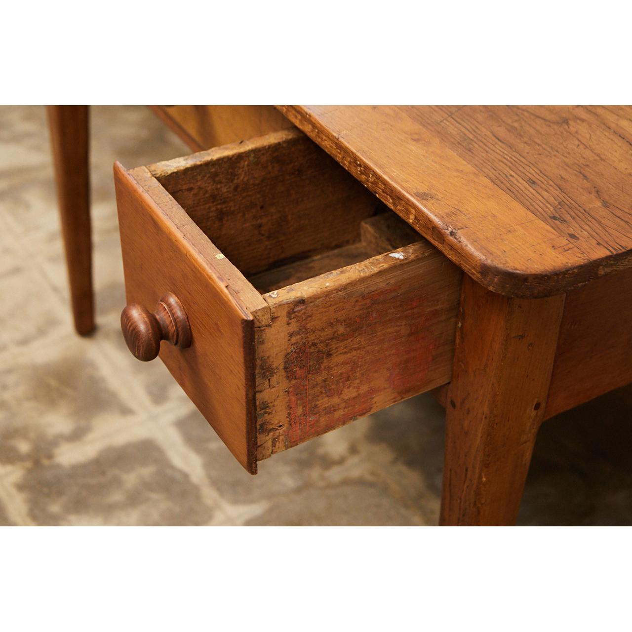 Irish Pine Table/Desk In Good Condition For Sale In Culver City, CA
