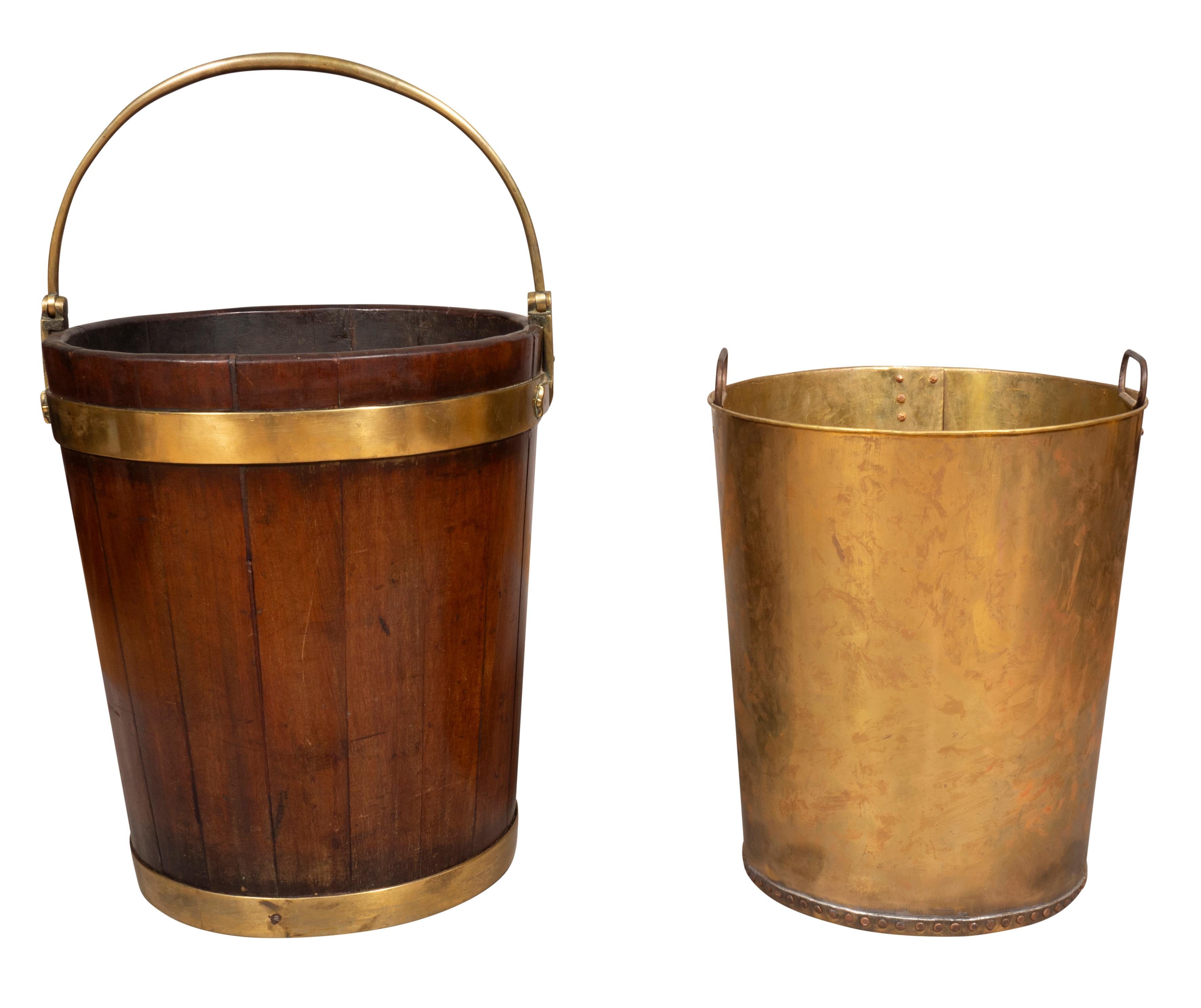 Irish Regency Mahogany And Brass Peat Bucket 3