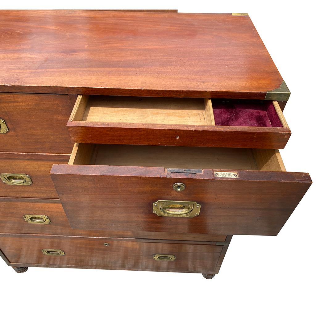 Irish Regency Mahogany Campaign Chest 3