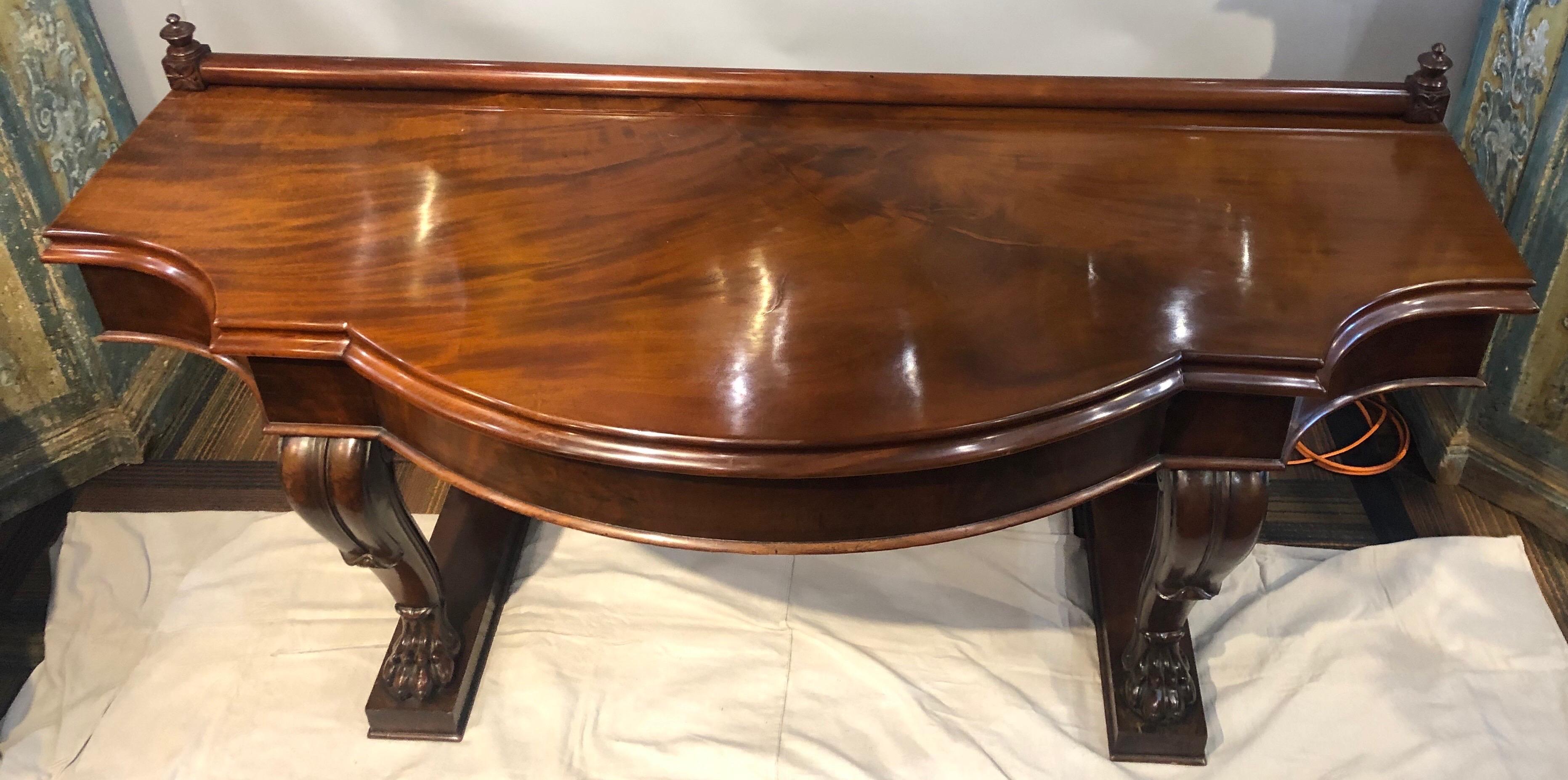 Irish Regency Mahogany Console Table For Sale 6