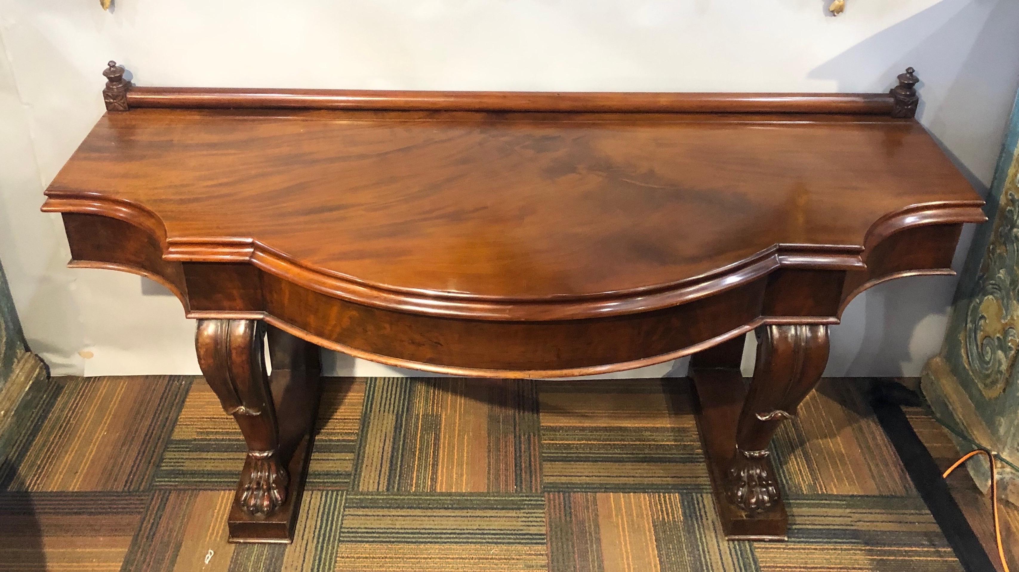 Irish Regency Mahogany Console Table For Sale 4