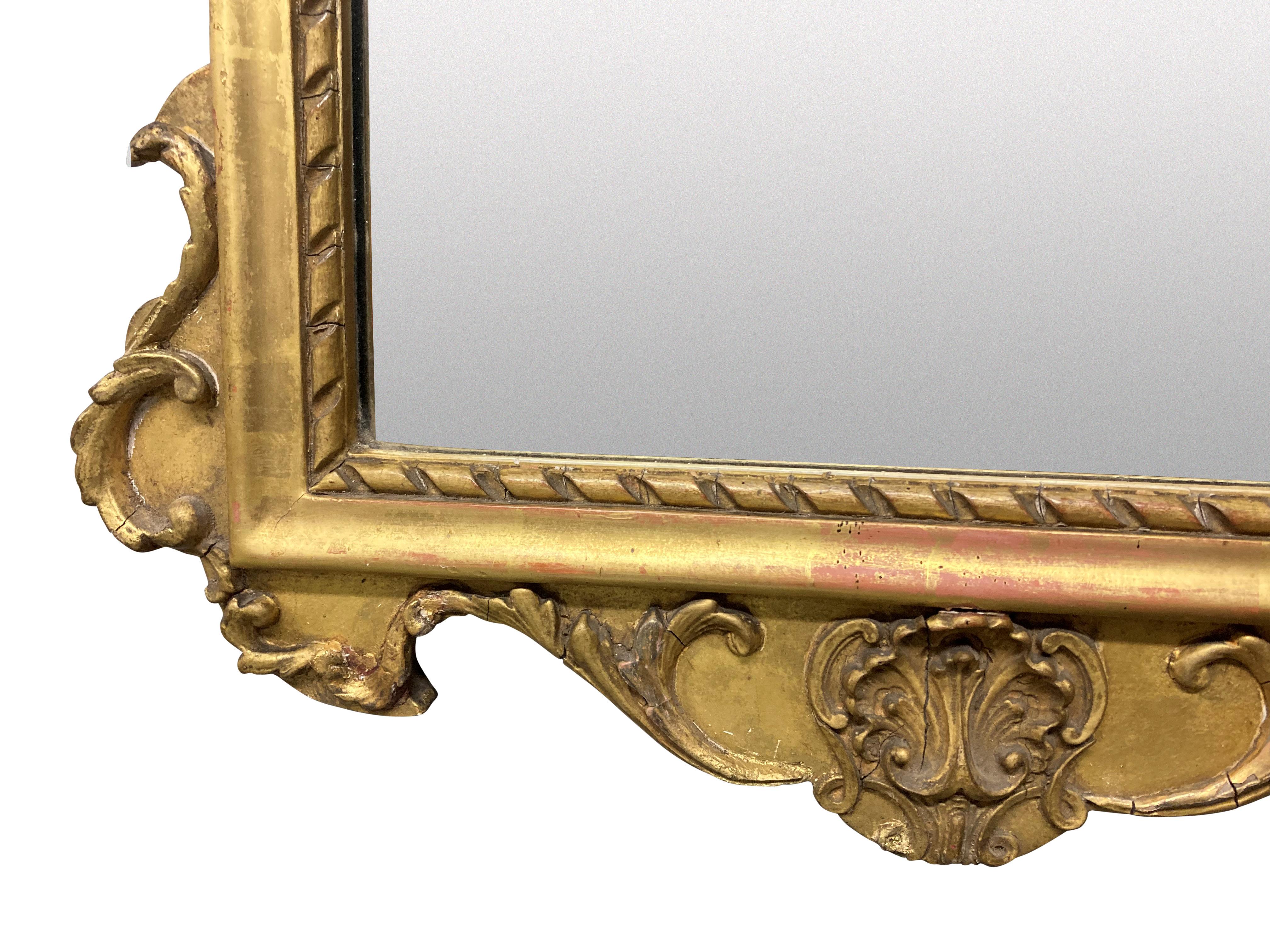 Early 19th Century Irish Regency Period Gilt Wood Mirror
