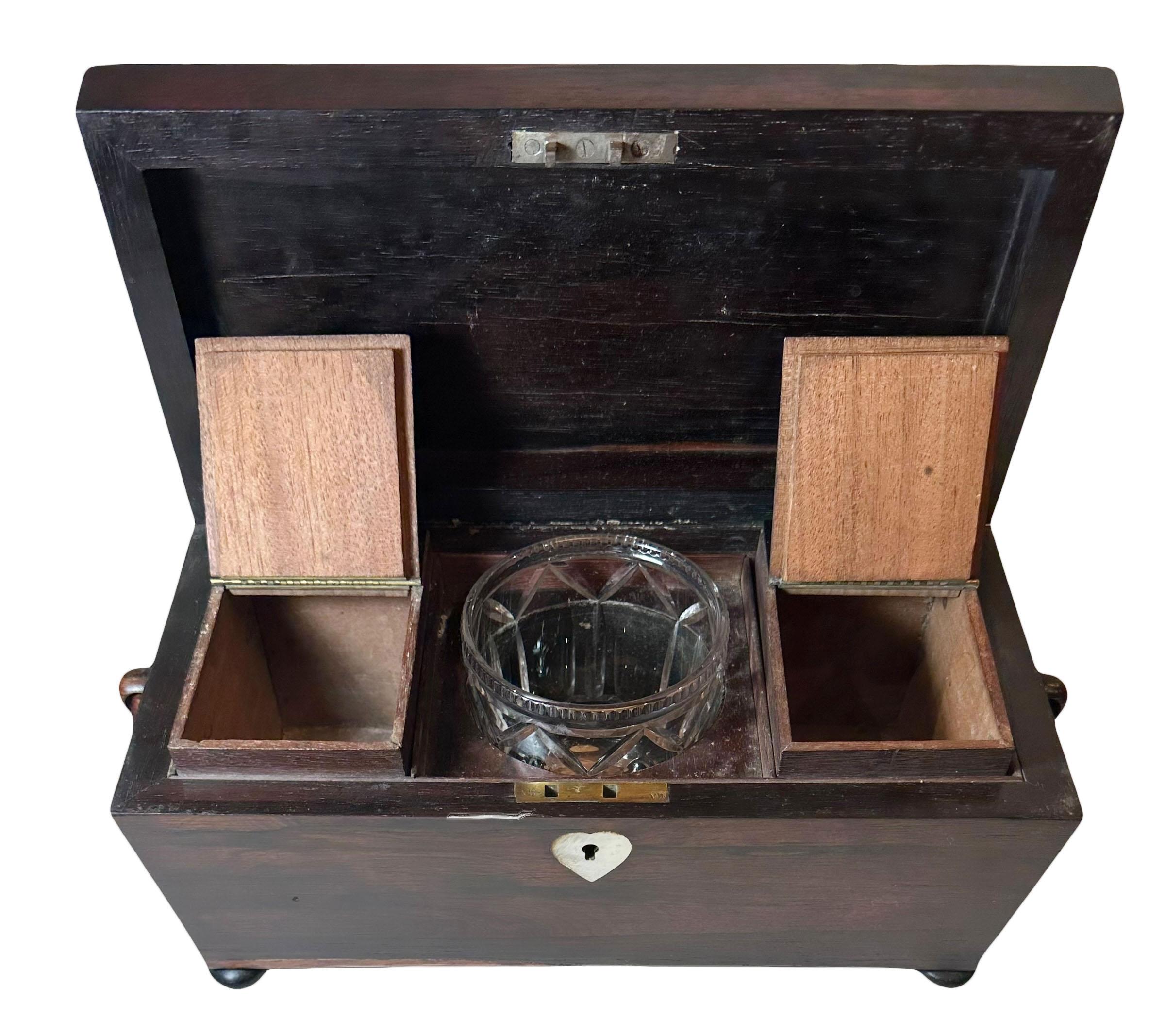 Irish Regency Tea Caddy In Good Condition For Sale In Tampa, FL