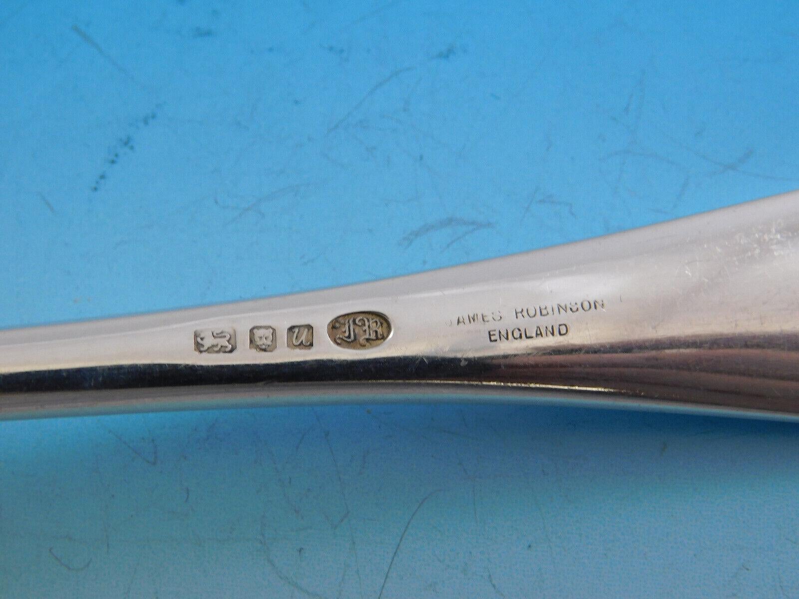 Argent sterling Service de couverts de table en argent sterling 12 pièces Irish Rib de James Robinson, 86 pièces en vente