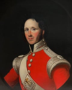 Fine 1820's Portrait Army Officer of the 75th (Stirlingshire) Regiment of Foot