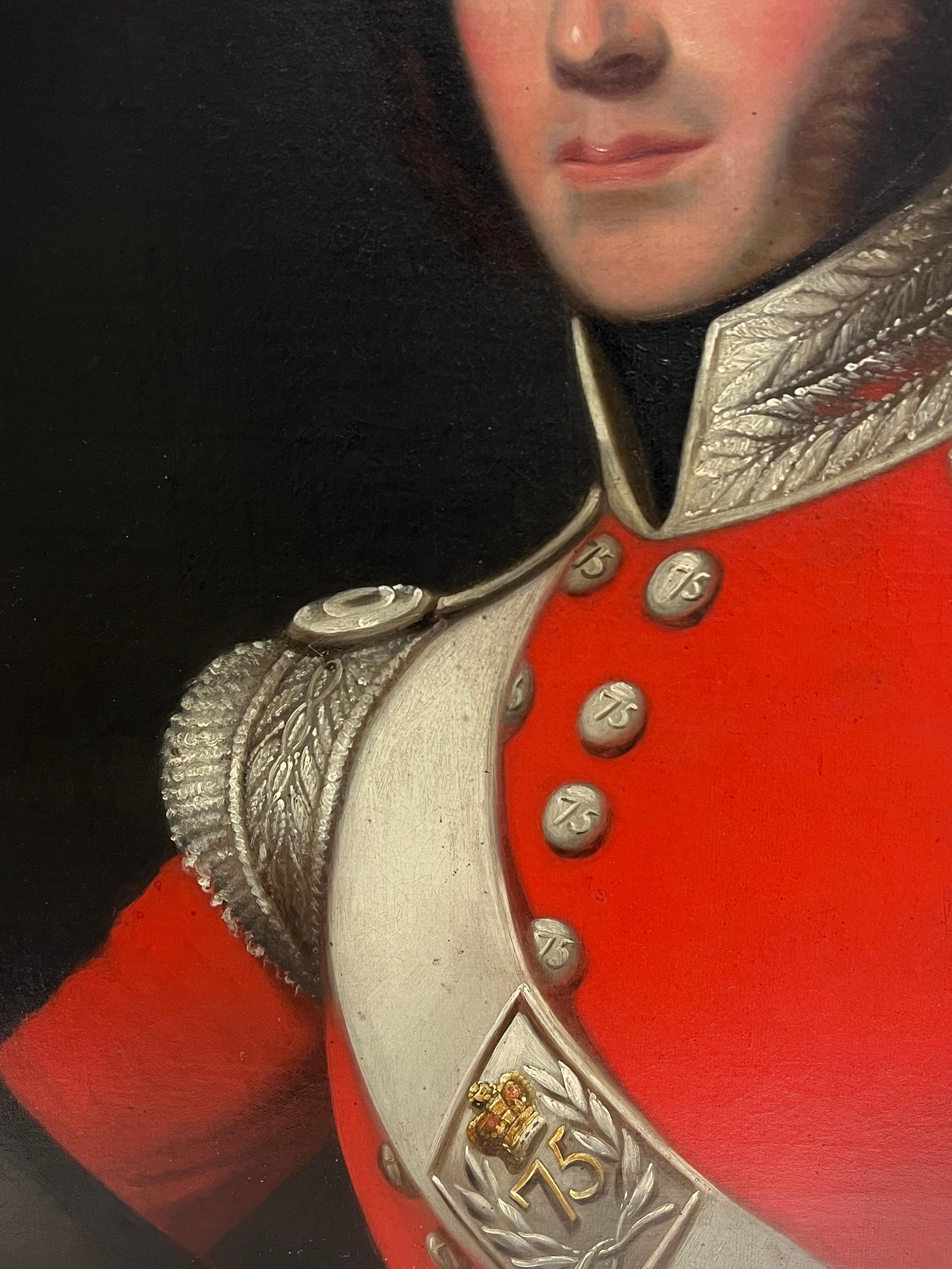 Scuola irlandese, periodo 1820-1830 circa
Ritratto di un ufficiale del 75° Reggimento di Piedi (Stirlingshire), 1820-1830 circa, 
Si ritiene che il dipinto raffiguri John Duncan King, (Tenente)

Questo ritratto risale al 1829 circa, anno in cui fu