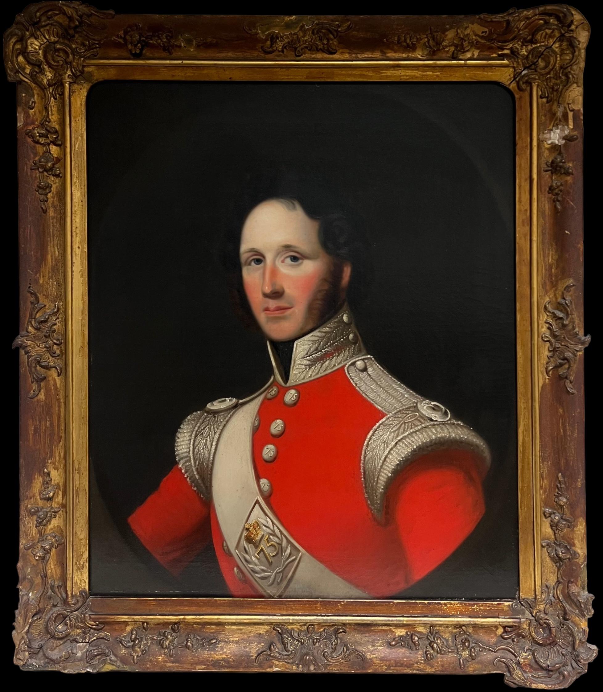 Fine 1820
s Portrait Army Officer of the 75th (Stirlingshire) Regiment of Foot