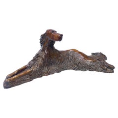 Irish Setter Bronze Dog Sculpture