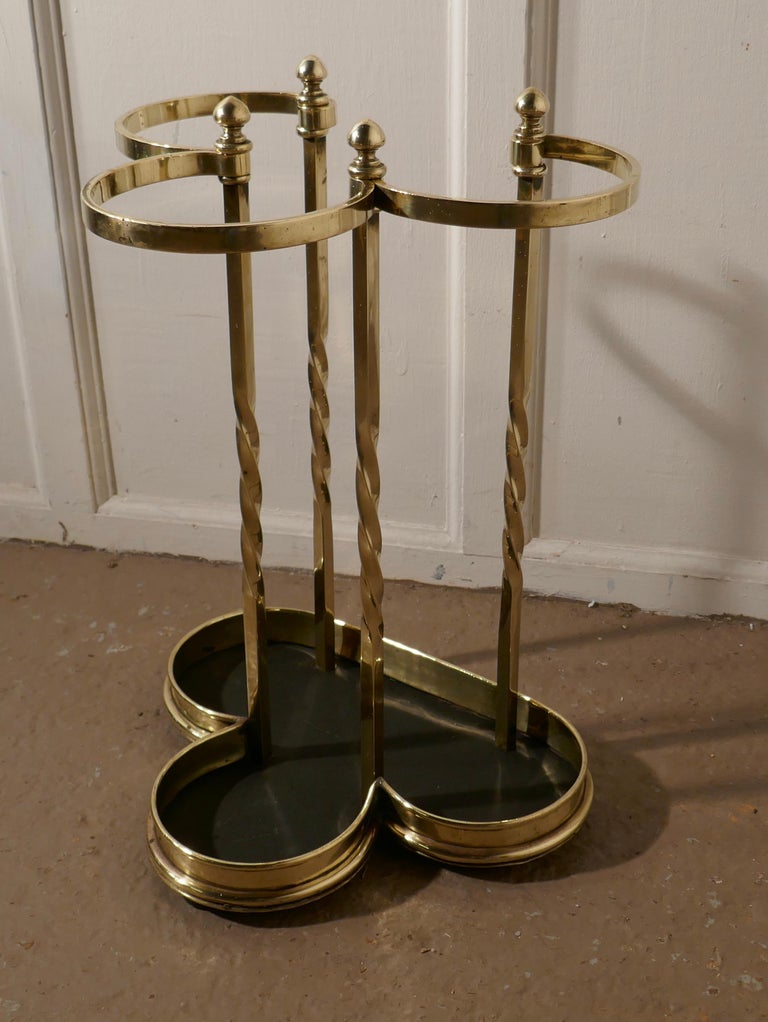 Irish Shamrock Cast Iron and Brass Walking Stick Stand or Umbrella Stand at 1stDibs