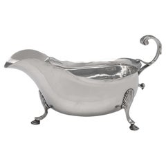 Saucière irlandaise en argent sterling, Dublin vers 1780, saucière