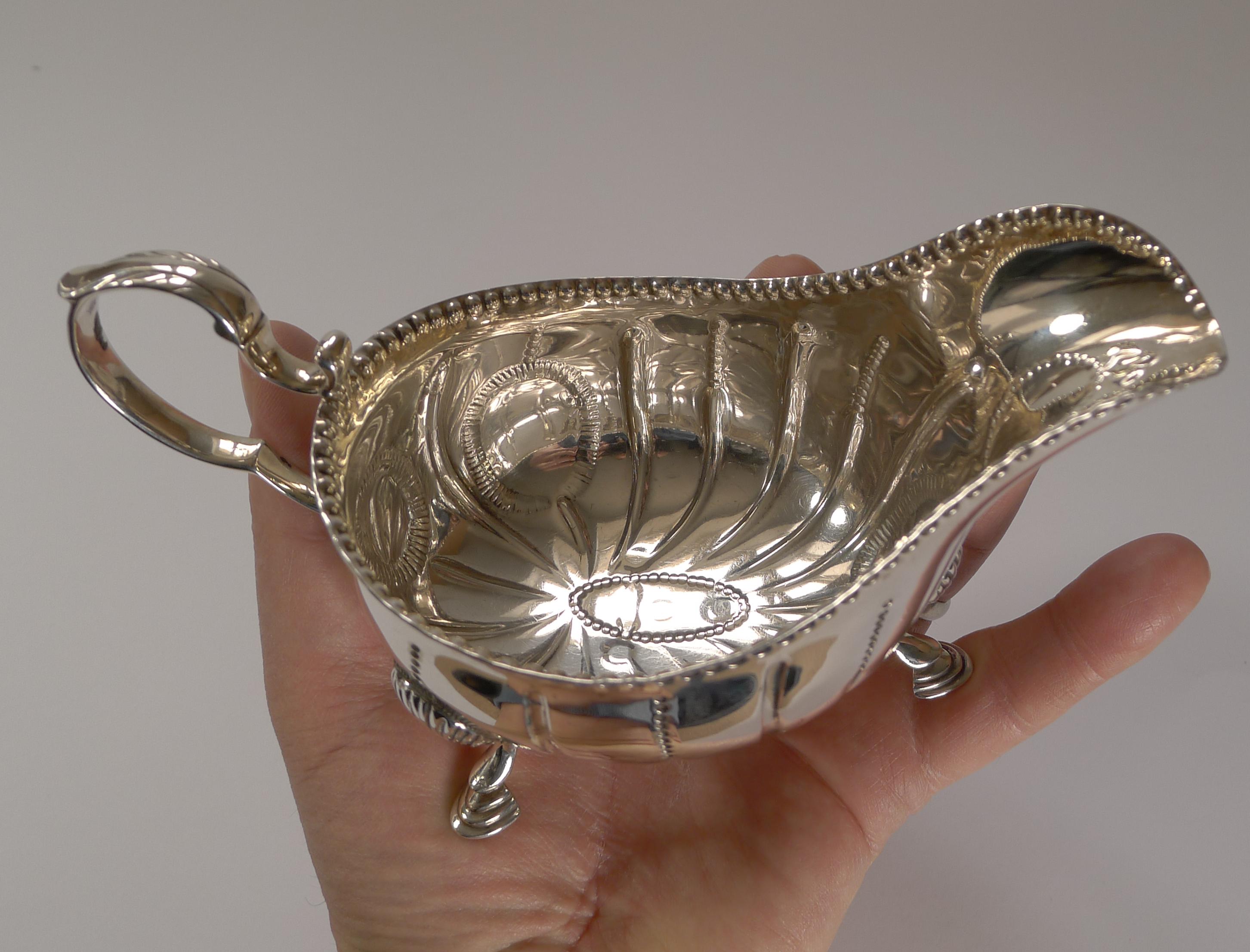 Irish Silver Sauce Boat by West & Son, Dublin, 1909 For Sale 4