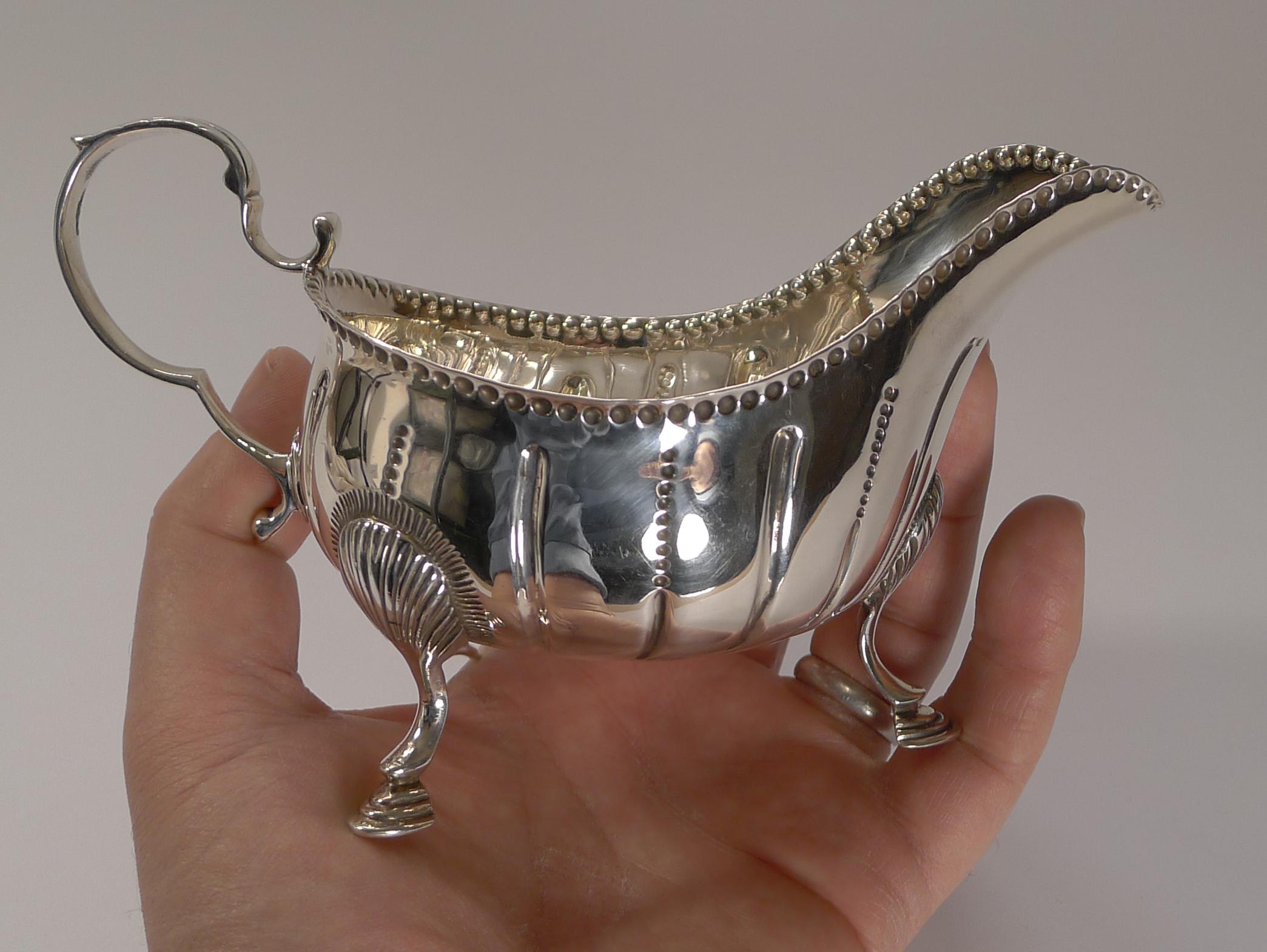 Irish Silver Sauce Boat by West & Son, Dublin, 1909 For Sale 3