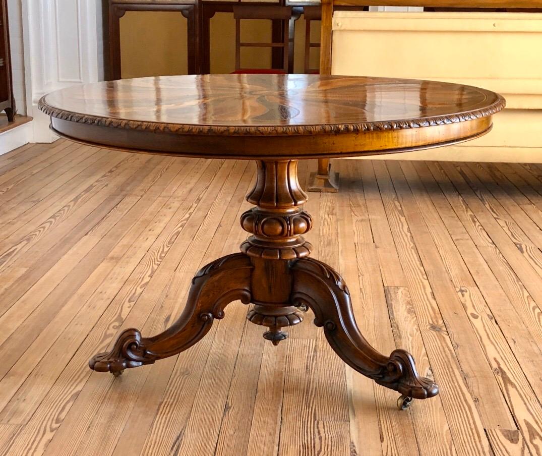 Table ronde à plateau basculant de style Ceylan britannique, 19e siècle en vente 6