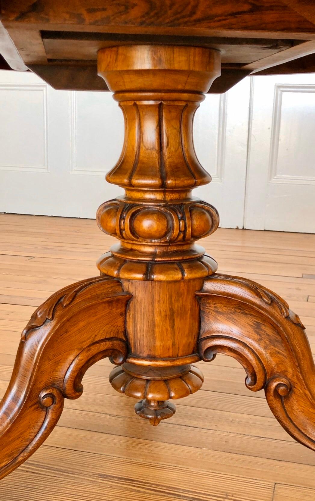 Rosewood British Ceylon Style Specimen Round Tilt-Top Table , 19th Century For Sale