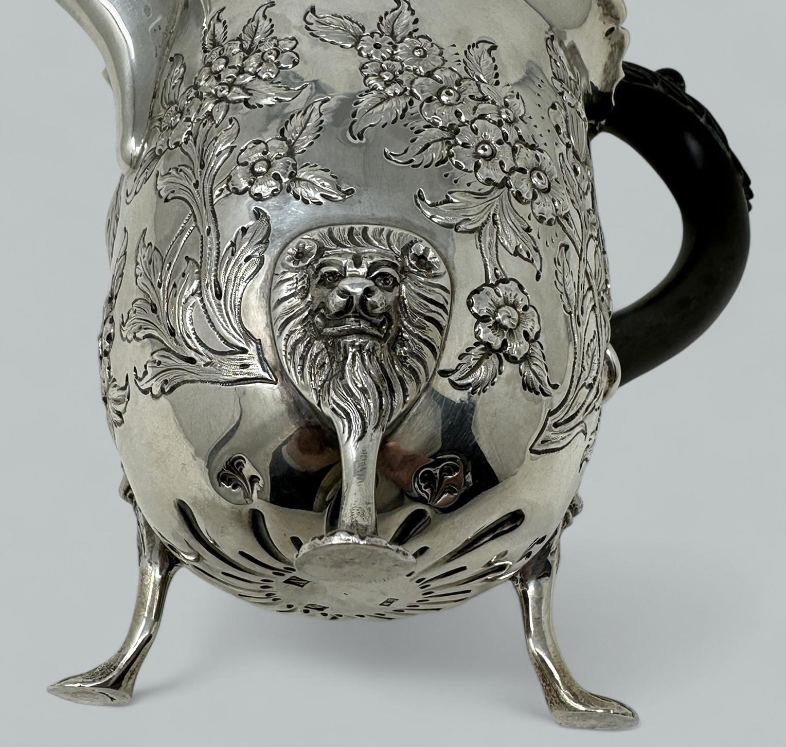 Teiera d'argento irlandese Sterling Limerick Caffettiera Dublin Mark Ireland 1955 20.4ozs in vendita 3