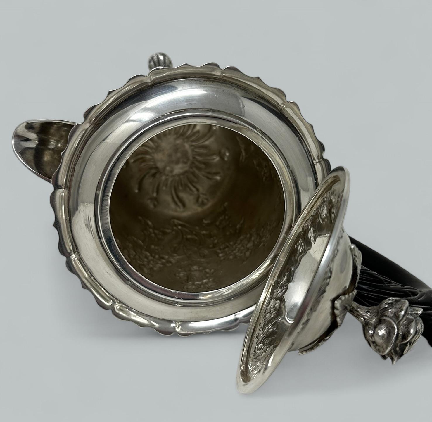 Teiera d'argento irlandese Sterling Limerick Caffettiera Dublin Mark Ireland 1955 20.4ozs in vendita 1