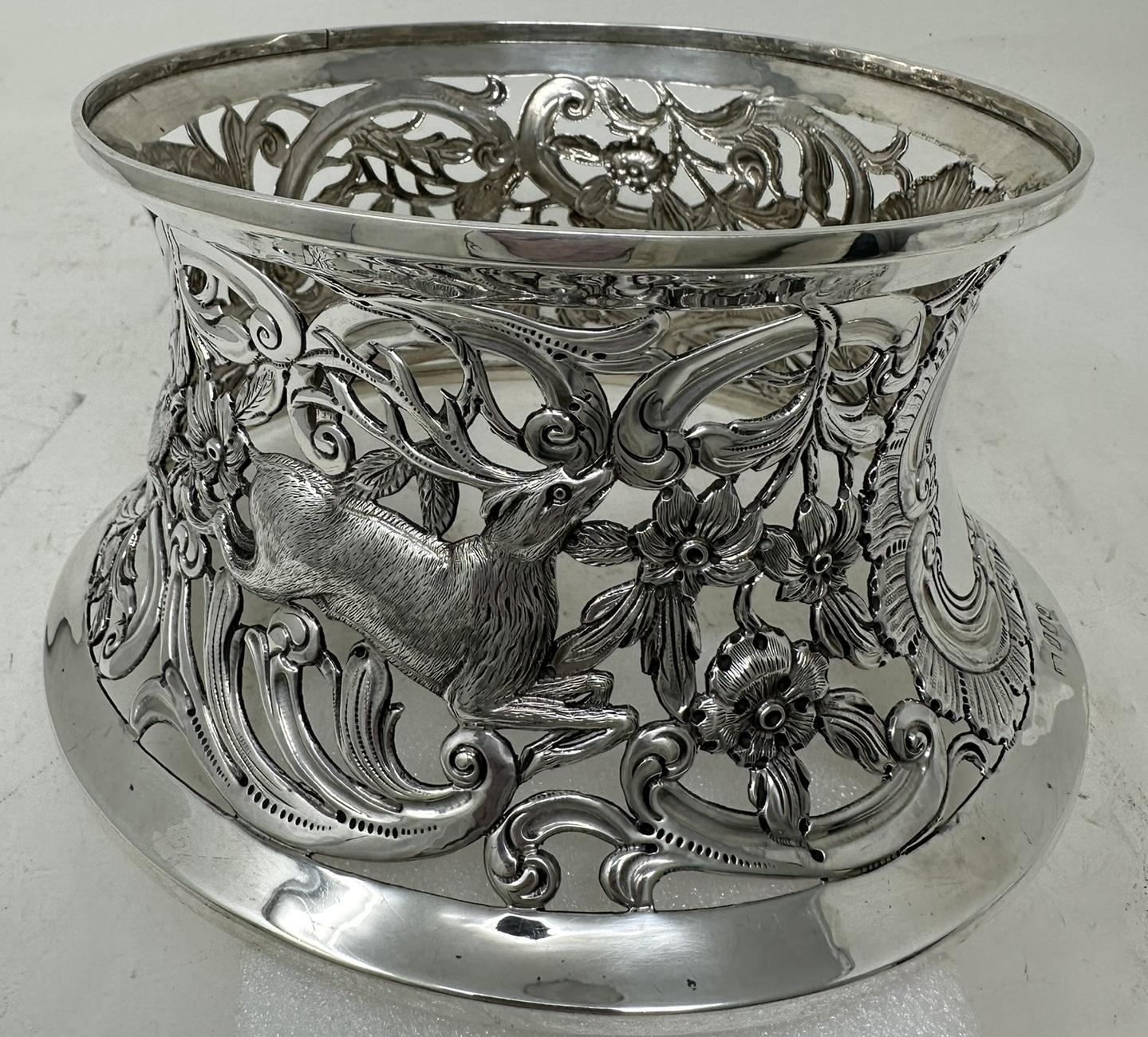 20th Century Irish Sterling Silver Dish Ring Matthew J Staunton Dublin Ireland 1932 16.9ozs For Sale