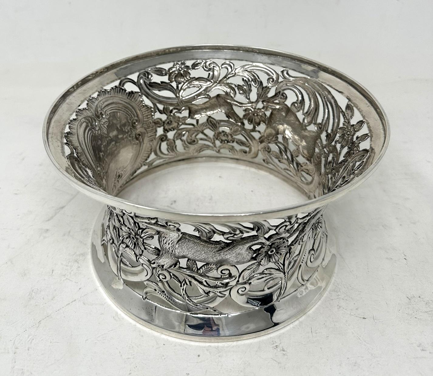 Irish Sterling Silver Dish Ring Matthew J Staunton Dublin Ireland 1932 16.9ozs For Sale 1