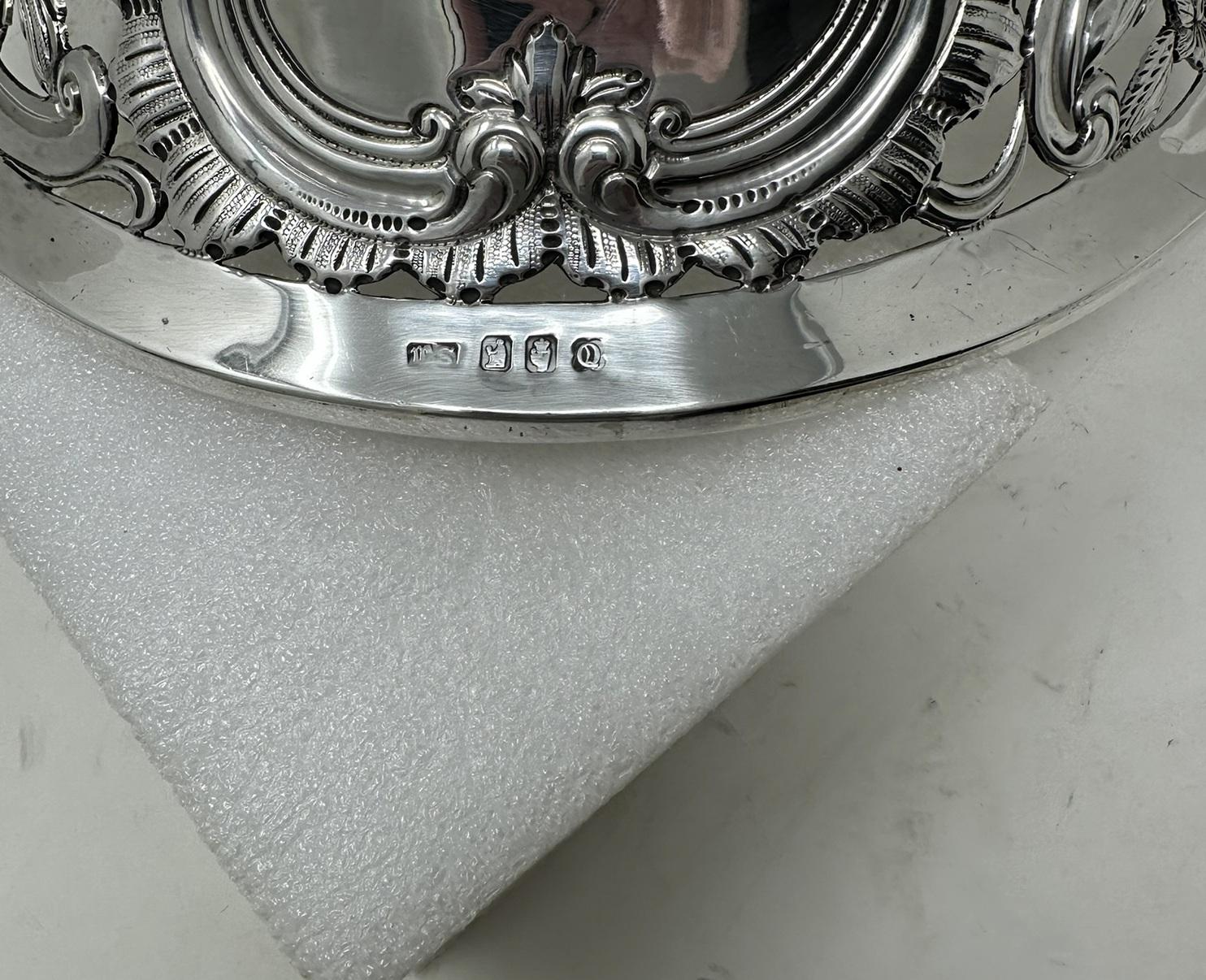 Irish Sterling Silver Dish Ring Matthew J Staunton Dublin Ireland 1932 16.9ozs For Sale 2