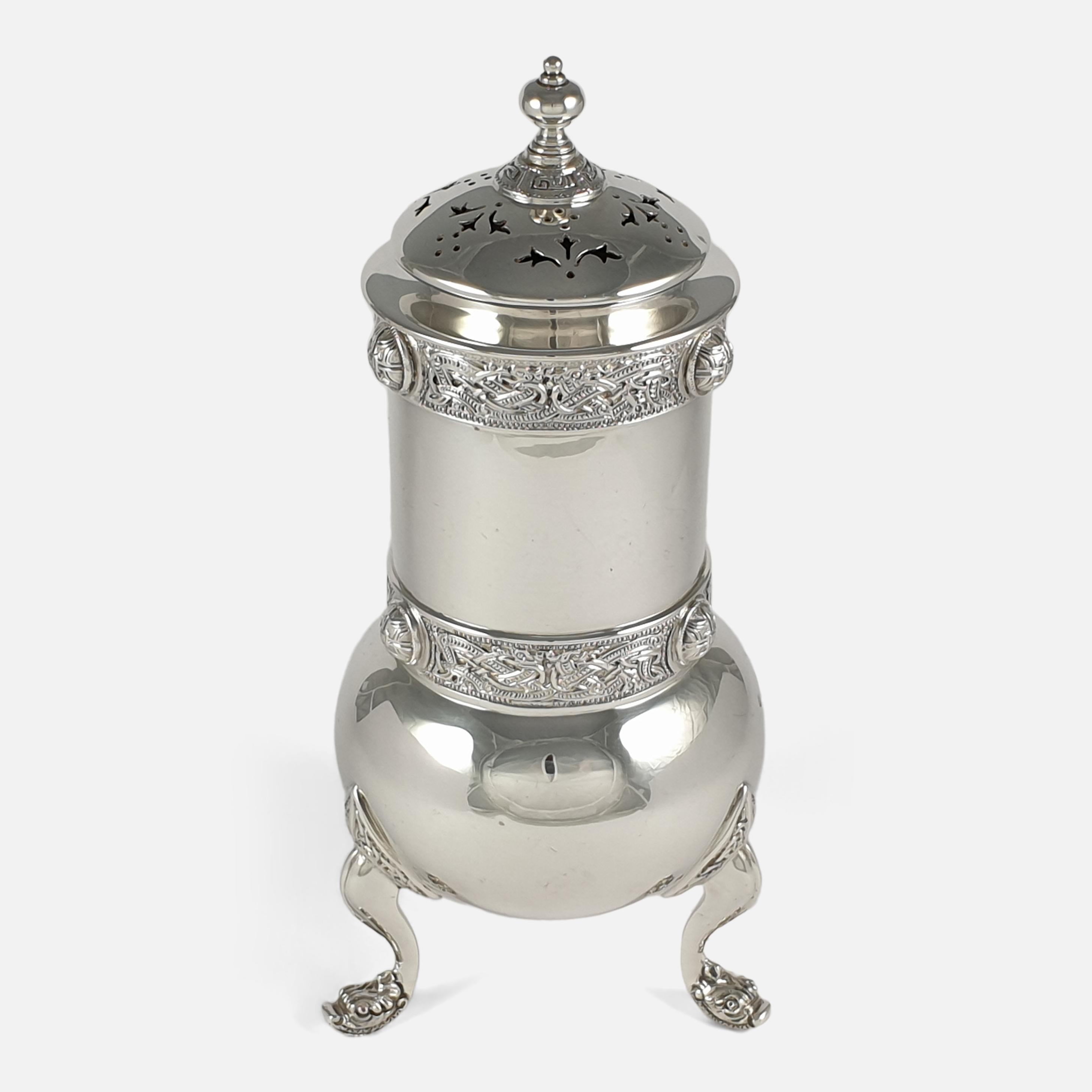 Early 20th Century Irish Sterling Silver Sugar Caster, West & Son, 1919
