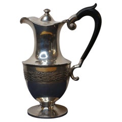 Antique Irish sterling silver wine jug, Weir & sons company Dublin, 1917