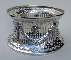 Irish Style Sterling Silver Dish Ring Centerpiece Coaster Birmingham 1903 8ozs