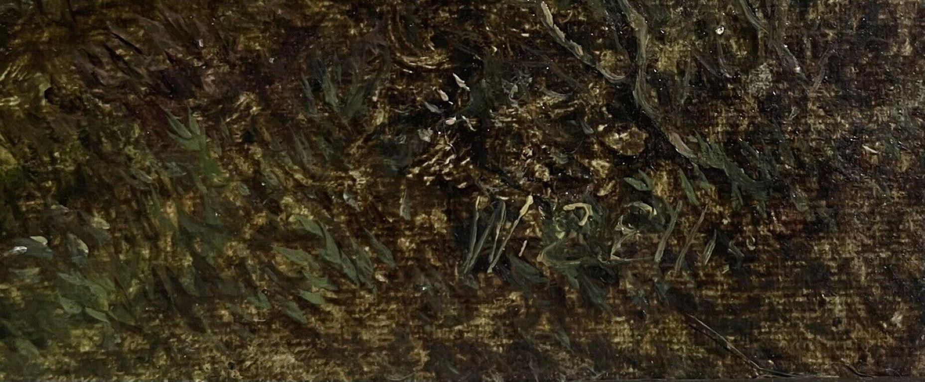Paesaggio irlandese del XIX secolo dipinto ad olio Figure in montagna con cottage in vendita 1