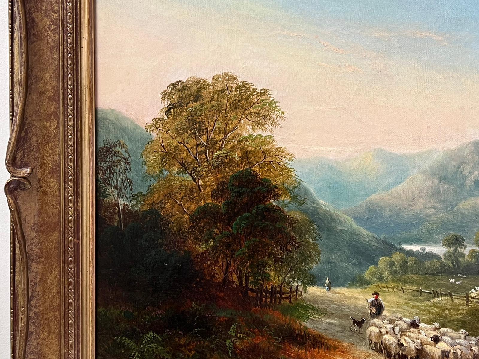 The Mountain Valley Pathway
Irish School, mid 19th century
oil on canvas, framed in gilt frame
framed: 19 x 25 inches
canvas: 15 x 22 inches
provenance: private collection, United Kingdom
condition: very good and sound condition 