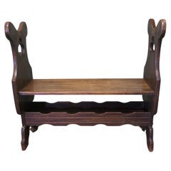 Irish Walnut Bench, Hall Seat with Shoe Storage    This is a great piece