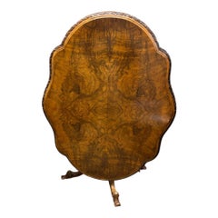 Irish Walnut Centre Table 1860 Period Antique