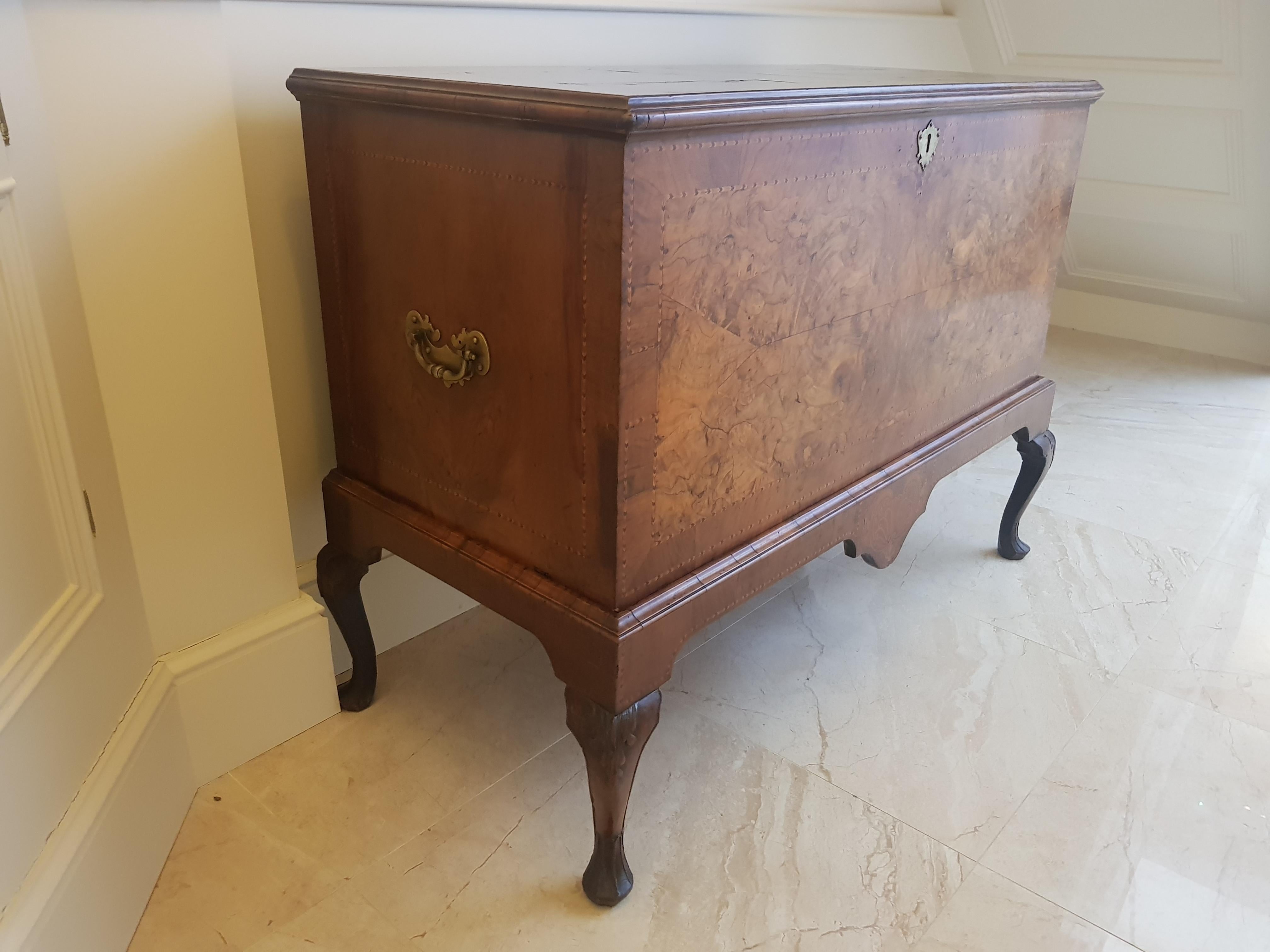 George I Irish Walnut George 1 Silver Chest For Sale