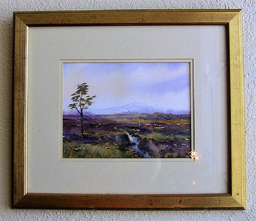 Parchment Paper Irish Watercolor by L Burns of Croghan Bog