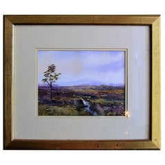 Irish Watercolor by L Burns of Croghan Bog