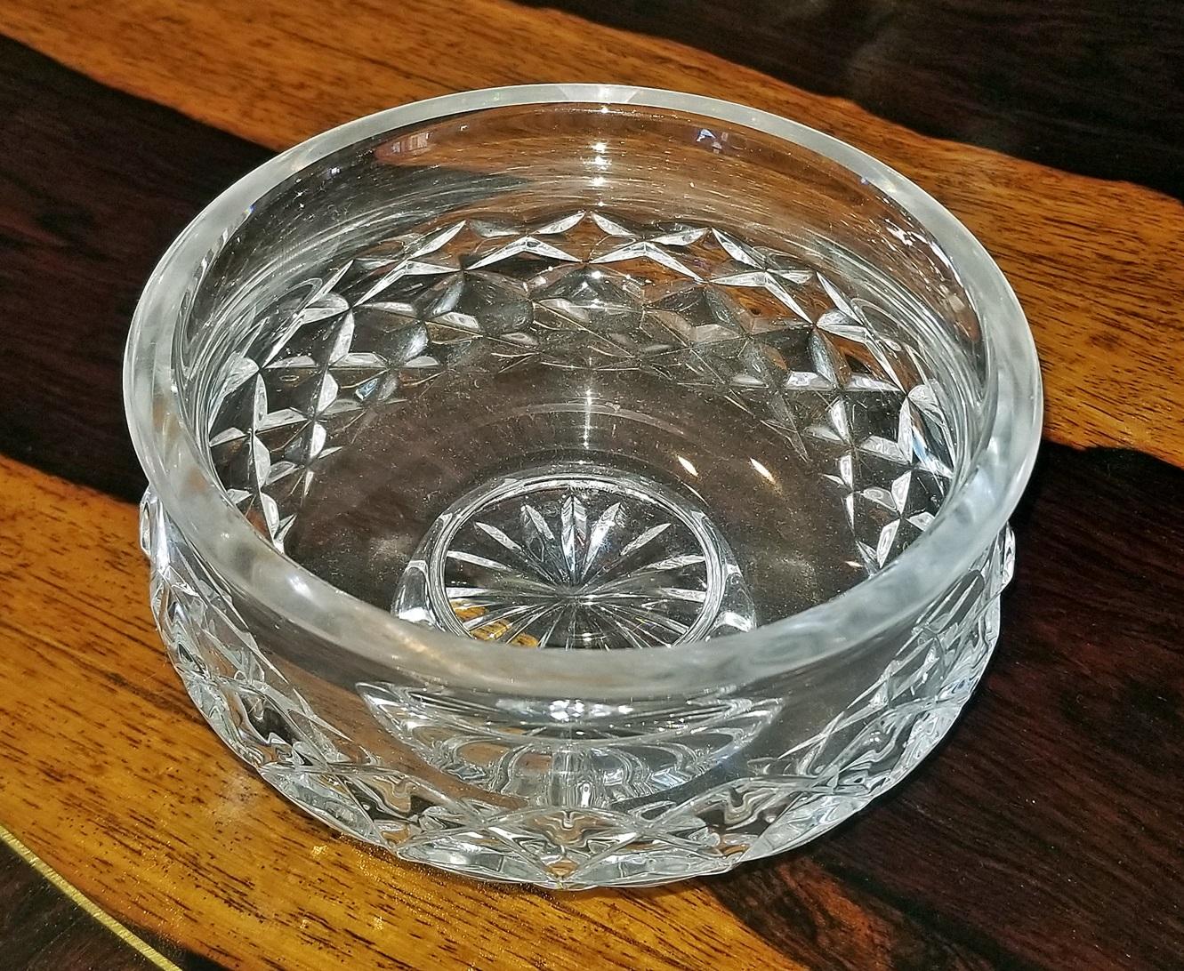 Modern Irish Waterford Crystal Bowl Comeragh Pattern For Sale