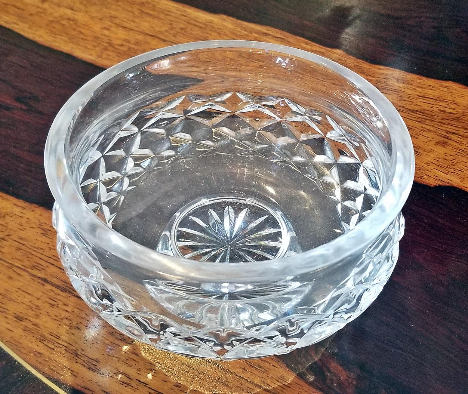 Hand-Crafted Irish Waterford Crystal Bowl Comeragh Pattern For Sale