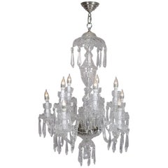 Used Irish Waterford Cut Crystal Ten-Light French Style Chandelier, circa 1960