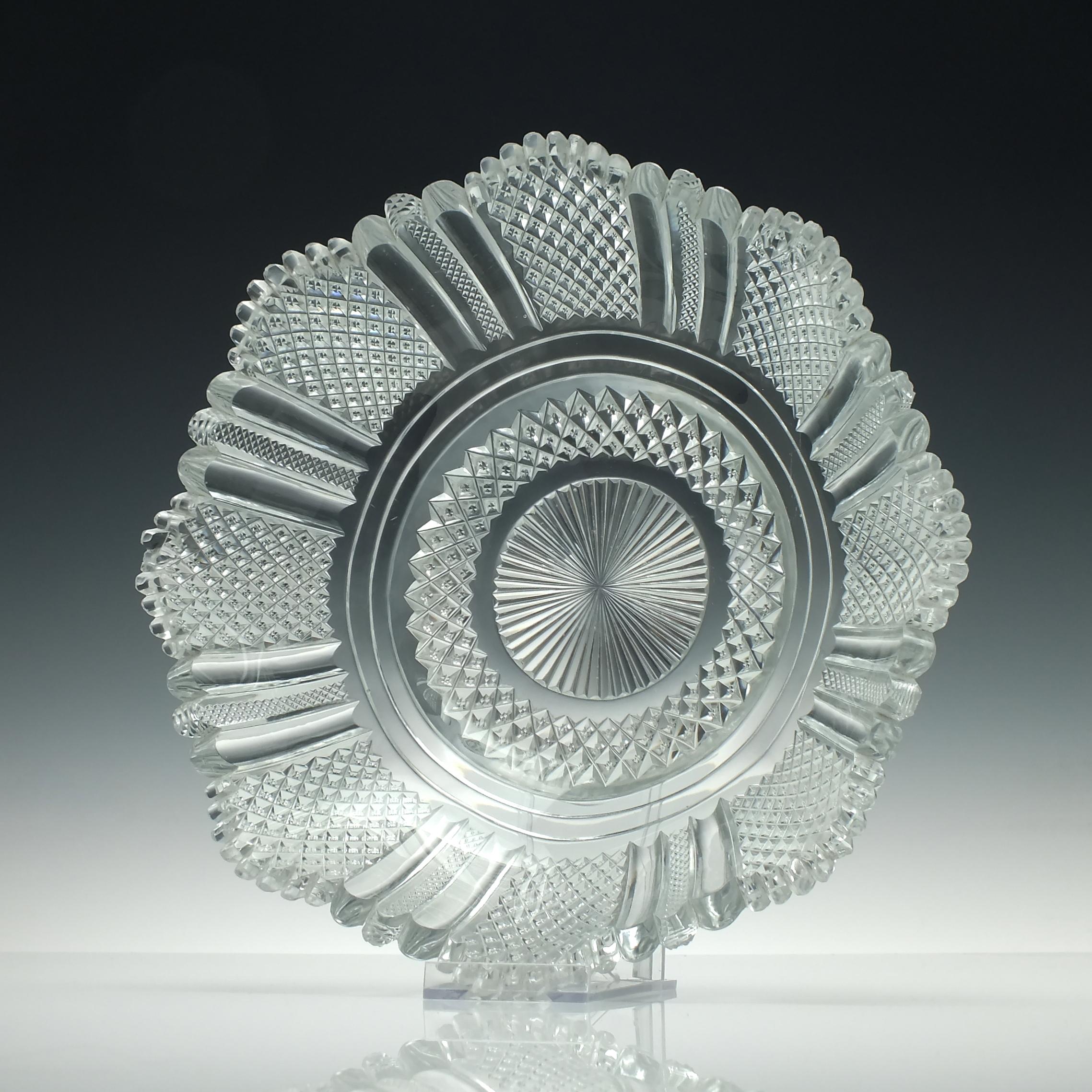 Mid-19th Century Irish Waterford Cut Glass Serving Bowl, circa 1830