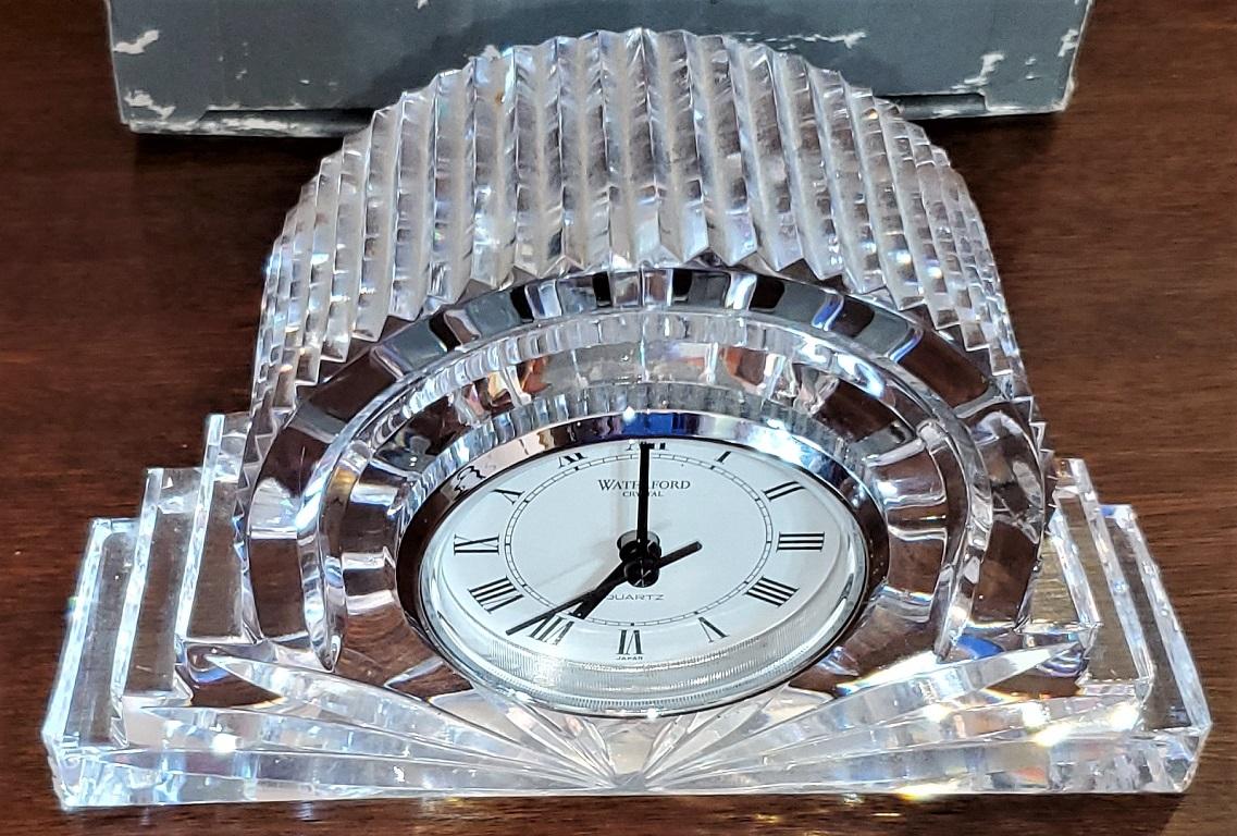 Hand-Crafted Irish Waterford Large Silver Rimmed Cottage Clock