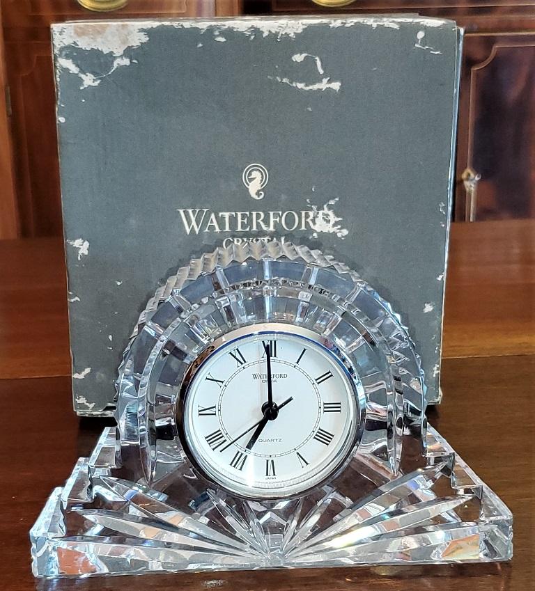 20th Century Irish Waterford Large Silver Rimmed Cottage Clock