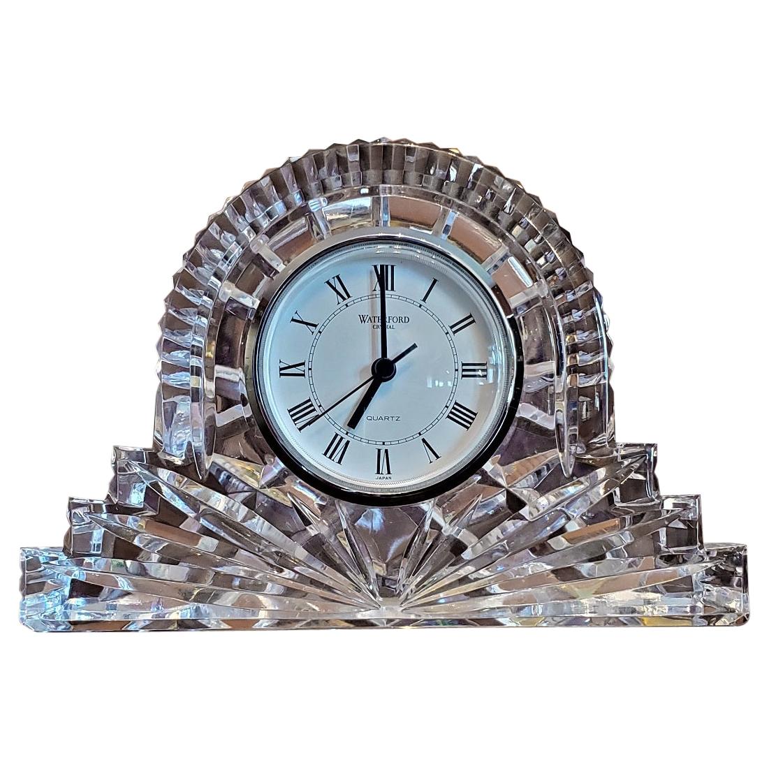 Irish Waterford Large Silver Rimmed Cottage Clock