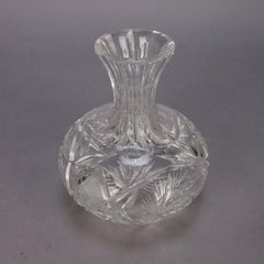 Hawkes School American Brilliant Cut Glass Wine Carafe, 20th Century