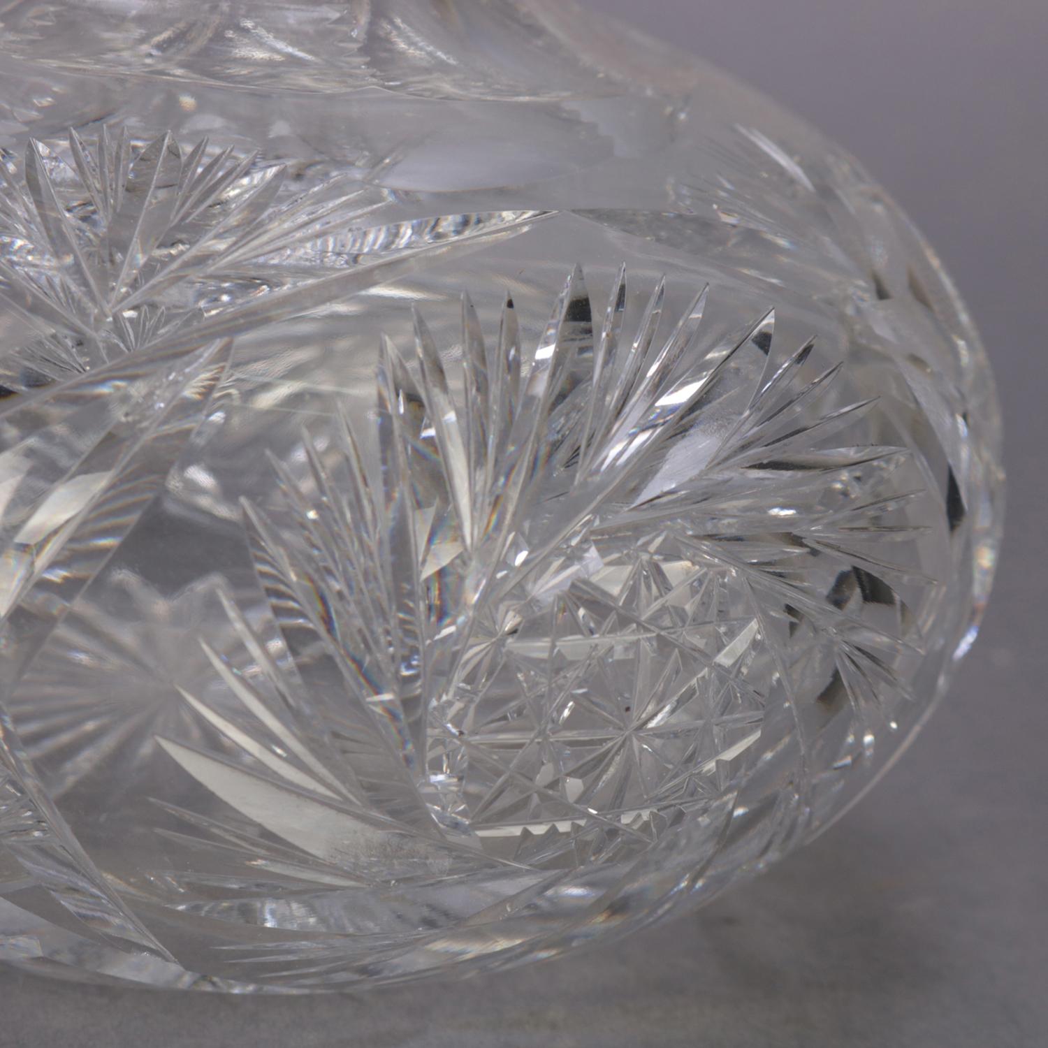 Hawkes School American Brilliant Cut Glass Wine Carafe, 20th Century In Good Condition In Big Flats, NY