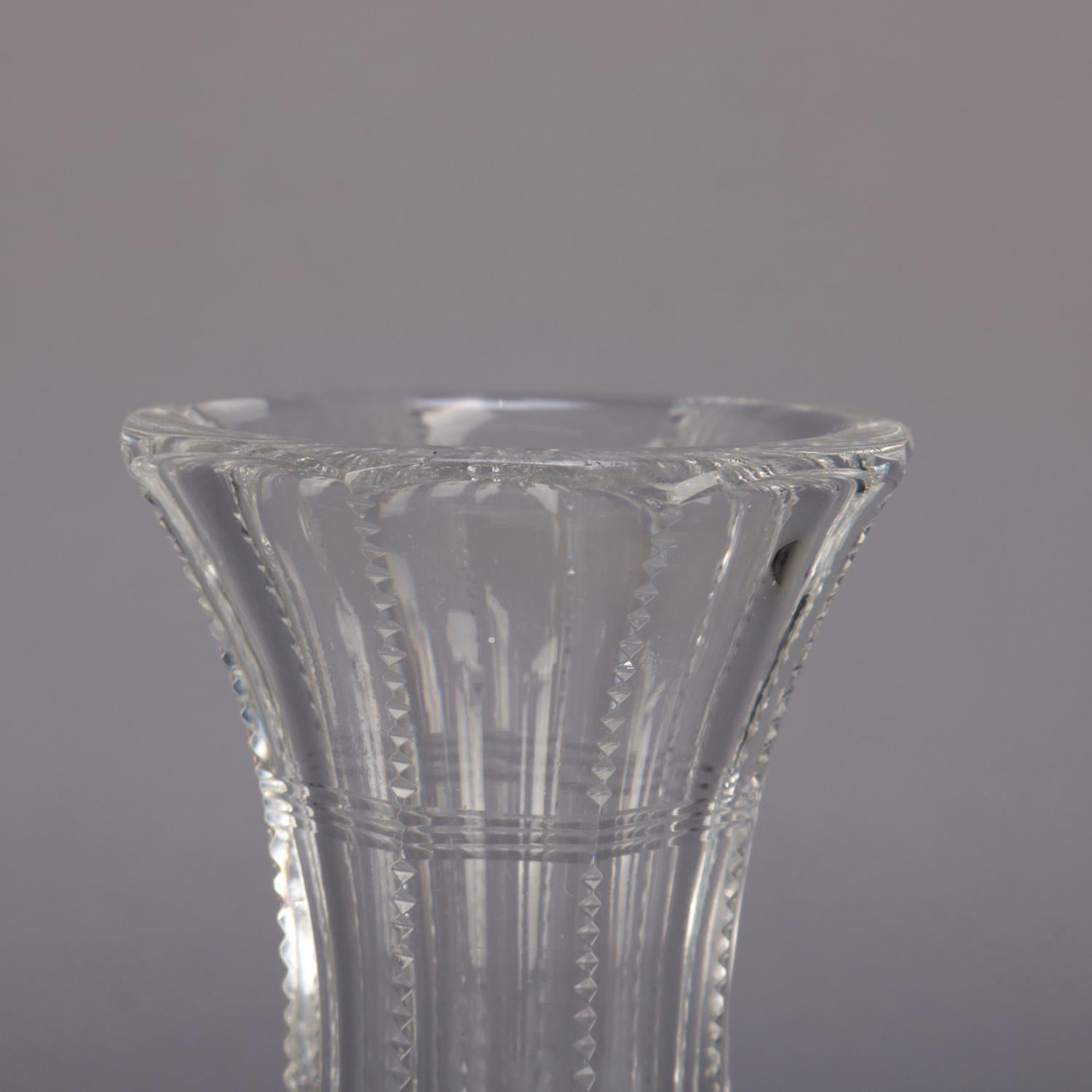 Hawkes School American Brilliant Cut Glass Wine Carafe, 20th Century 1
