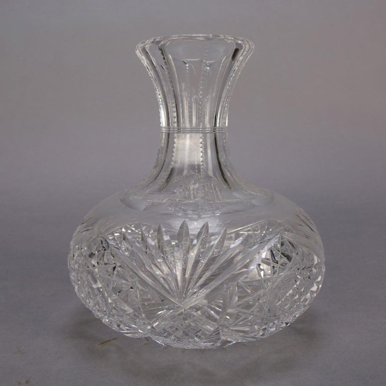 Irish Waterford School Cut Crystal Brilliant Glass Wine Decanter, 20th