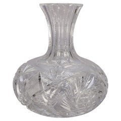 Hawkes School American Brilliant Cut Glass Wine Carafe, 20th Century