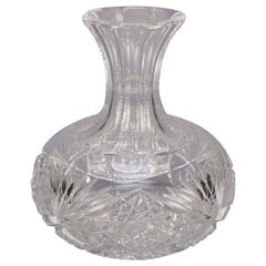 Hawkes School American Brilliant Cut Glass Wine Carafe, 20th Century