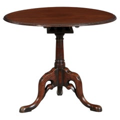 Irish Wheat Carved Tripod Tea Table