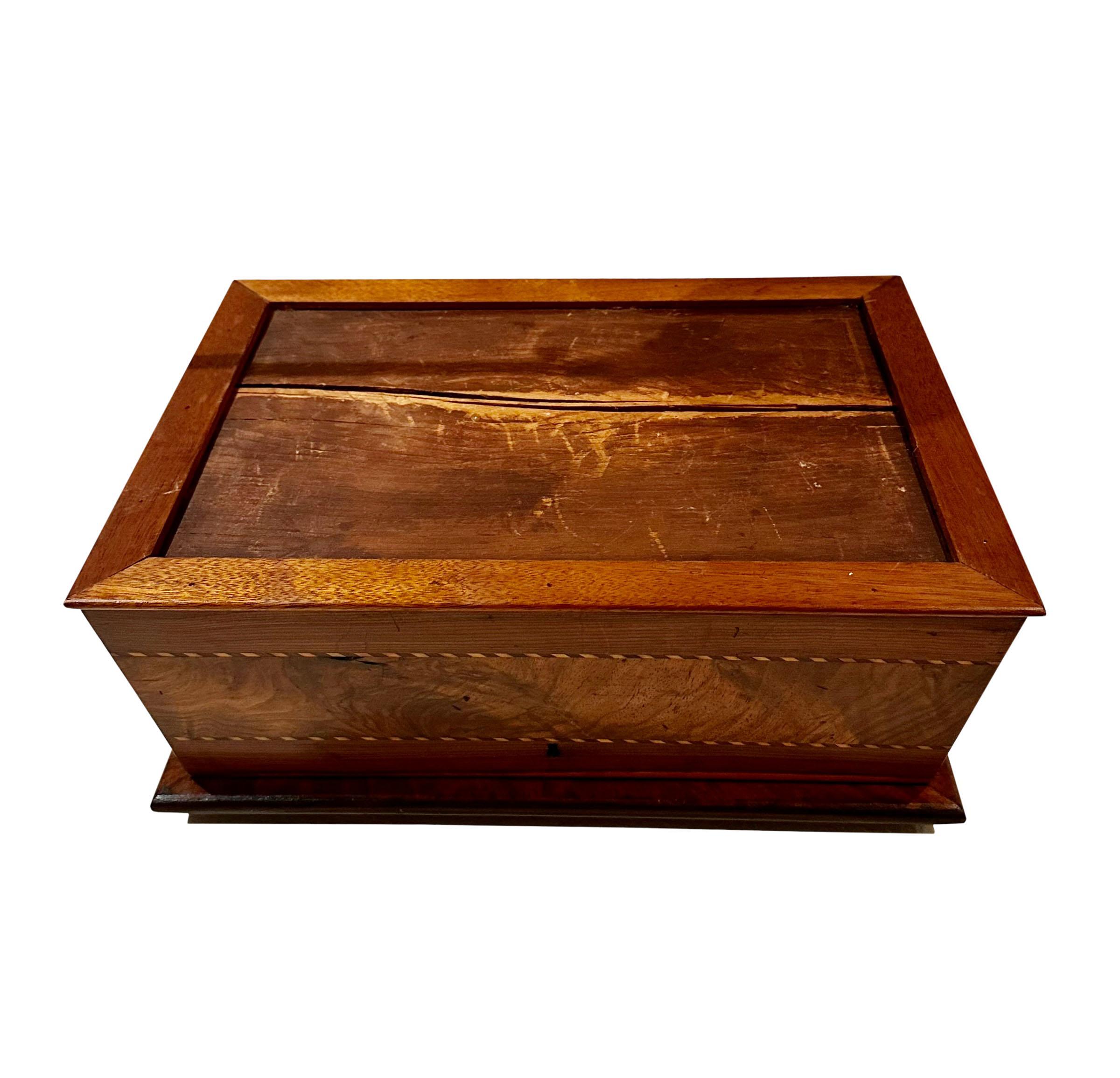 Wood Irish Work Box For Sale