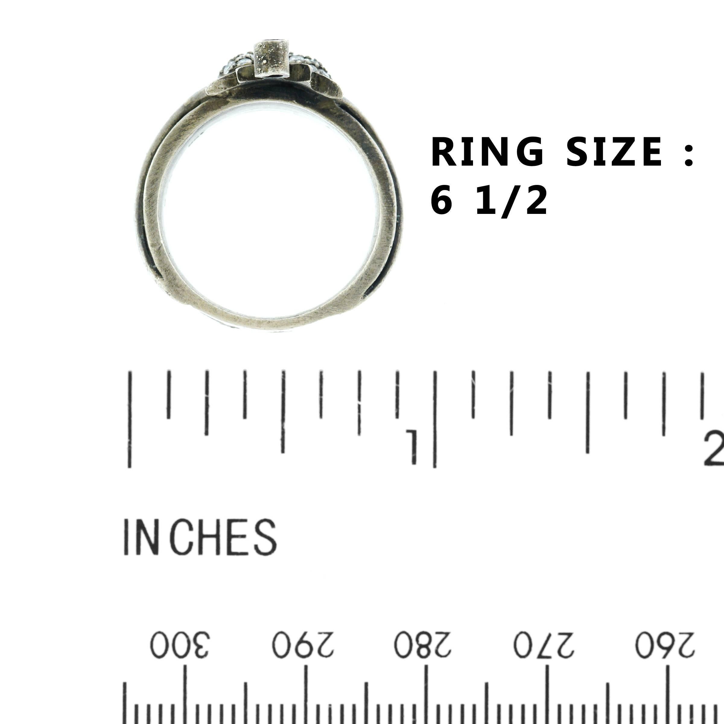 Irit Design Chic Diamond Set Sterling Ring In Excellent Condition In Litchfield, CT