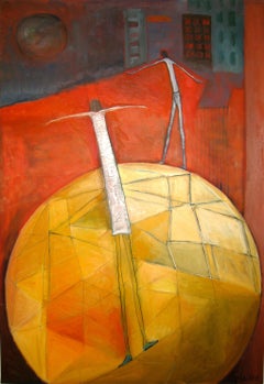 Balancing Act, Gemälde, Öl auf Leinwand